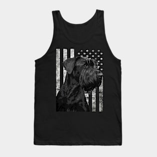 Urban Schnauzer American Flag Statement Tee for Canine Aficionados Tank Top